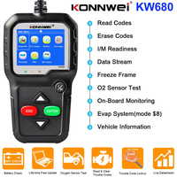 Lecteur de codes de panne OBD2 KONNWEI KW680 pour voiture, scanner de moteur, lecture de codes I/M et DTC