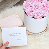 Cadeau pour la fête des mères et les anniversaires, pour les centres de table de mariage, décorations de table, boîte de roses éternelles préservées