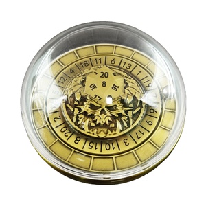 Dés rotatifs D20 en alliage de zinc, motif crâne bleu/rouge et soucoupe volante, 7-en-1, gaufrés, pour D&D COC et jeux de rôle de table, haute qualité, uniques - Product Image 1