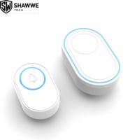 Sonnette vidéo intelligente Tuya avec carillon, Wi-Fi 2.4G, alarme via application et détecteur de mouvement, en ABS pour la sécurité domestique