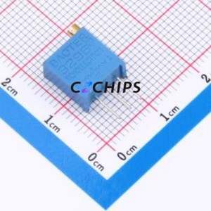 Resistencia Ajustable/Potenciómetro 3296W-502, Componente de Orificio Pasante (THT)-3P, 9.5x4.8mm, Resistencia de 5kOhm, 10%, 500mW, 250ppm ℃ - Product Image 1