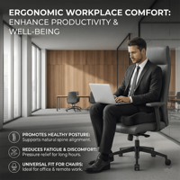 Coussin de chaise de bureau en mousse à mémoire de forme antidérapant noir, soulageant les douleurs sciatiques et du coccyx, coussin de massage pour fauteuil roulant