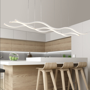 Nouveau design en gros acrylique <span class=keywords><strong>vague</strong></span> led pendentif lumière moderne lampe suspendue lumière <span class=keywords><strong>lustre</strong></span> pour hôtel restaurant - Product Image 5