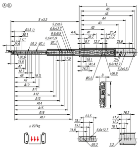 Rail télescopique K1719 KIPP à extension complète en acier galvanisé, montage latéral, forme B, charge lourde - Product Image 6
