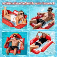 Fauteuil flottant gonflable pliable en forme de fruit pour piscine, idéal pour le divertissement aquatique