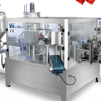 Machine de remplissage et d'emballage automatique pour sachets préformés de sauce tomate et de liquide vaisselle, machine d'emballage de sauce en bâtonnets pour sachets de forme.