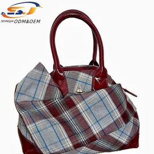 Bolso de Bolos Retro a Cuadros Rojos Vintage 2025, Nuevo Bolso Casual de Hombro Único y <span class=keywords><strong>Bandolera</strong></span> - Product Image 6