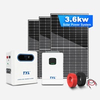 Système d'énergie solaire 3KW 5KW 10kva 20kwa, onduleur hybride, pack lithium 51.2v, kit de montage sur toit, MPPT, onde sinusoïdale pure, système solaire domestique