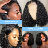 Perruques Courtes Bob Frisées Kinky en Cheveux Humains en Gros, Perruques Lace Front en Cheveux Humains pour Femmes Noires, Perruque Frontale HD en Cheveux Humains, Fournisseur de Perruques en Cheveux Humains