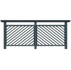 Clôture d'intimité pour terrasse installation facile clôture et treillis en alliage d'aluminium
