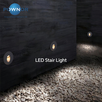 Lampe d'escalier LED moderne encastrée ronde pour intérieur ou extérieur, éclairage mural nocturne en aluminium activé par détecteur de mouvement 100V pour escalier domestique