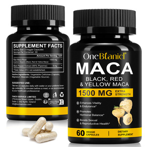 OneBotanical Capsule di <span class=keywords><strong>Maca</strong></span> Nera, <span class=keywords><strong>Rossa</strong></span> e Gialla a Basso MOQ per Vitalità Ormonale e Resistenza - Integratore Energetico Erboristico per Uomini - Product Image 2