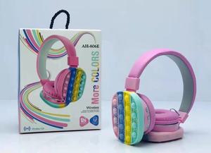 Audífonos JKK de Silicona con Burbujas, <span class=keywords><strong>Auriculares</strong></span> Inalámbricos Antiestrés, Audífonos con Burbujas de Arcoíris, Audífonos con Botones para Presionar - Product Image 6