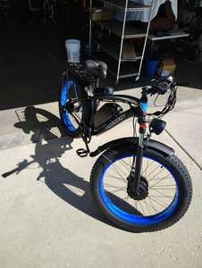 Vélo <span class=keywords><strong>de</strong></span> montagne électrique à cadre en alliage d'aluminium, pneus larges <span class=keywords><strong>de</strong></span> 26 pouces, <span class=keywords><strong>frein</strong></span> à <span class=keywords><strong>disque</strong></span> hydraulique, 7 vitesses, moteur double 4000W, 52V, VTT adulte - Product Image 6