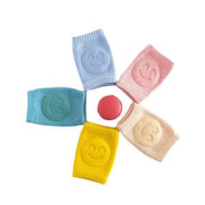 Genouillères en coton tricoté doux personnalisées par le fabricant, imprimées avec un visage souriant, <span class=keywords><strong>Attelle</strong></span> Genou, produits de protection pour les enfants qui rampent - Product Image 4