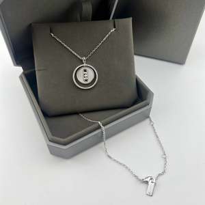 Collier pendentif en argent sterling, zircon, motif géométrique, plaqué or, style tendance de luxe, pour femmes, fiançailles, mariage, fête, GTC - Product Image 4