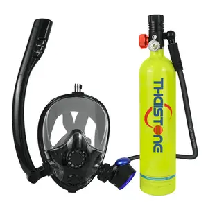 Thaistone set tank selam scuba 1L, disesuaikan dengan masker Snorkel, tas tangki, tas merek sirip