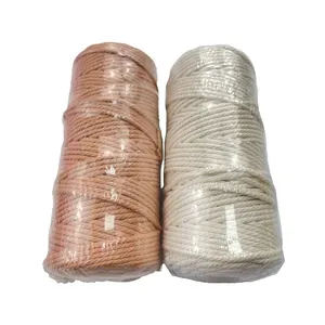 优质定制颜色天然柔软编织绳带棉绳适用于Macrame