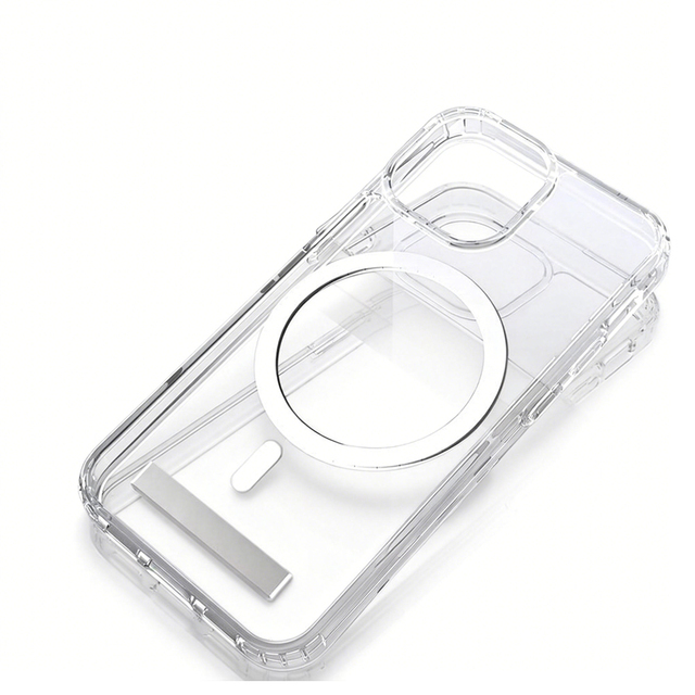 Magnetic Clear Phone Case with Kickstand for iPhone 17 16 15 14 Pro Max 13 12 11 Mini 15 Plus Shockproof Back Cover New Product