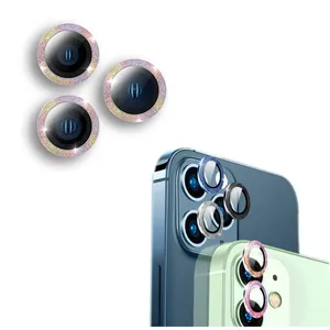 عرض رائع ، عدسات زجاجية ماسية ثلاثية الأبعاد لامعة ، من أجل iPhone 11 12 13 14 Pro Max