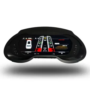 แผงหน้าปัดดิจิตอลแผงหน้าปัดเสมือนจริงคลัสเตอร์ห้องนักบินเครื่องวัดความเร็ว LCD สำหรับ Audi Q5 A4L 2009-2018