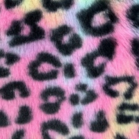 Tissu en fausse fourrure de lapin douce, imprimé arc-en-ciel, 100% polyester, personnalisé, pour couverture de bébé, vêtements, jouets, vêtements de maison