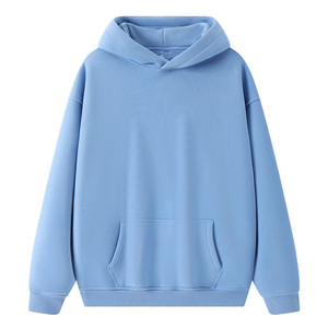 Sudaderas con capucha con estampado de bordado de logotipo personalizado de alta calidad para hombre, Jersey deportivo informal de talla grande de estilo suelto en blanco de lana pesada - Product Image 5