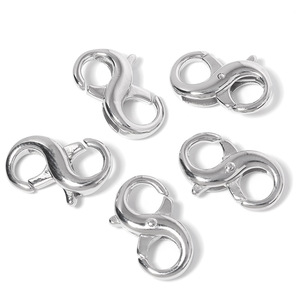 Accessoire de bijoux <span class=keywords><strong>à</strong></span> faire soi-même, en acier inoxydable, infini, Double face, <span class=keywords><strong>collier</strong></span>, lien, boucle, fermoir, Clip - Product Image 1
