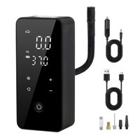 Digital Tire Inflator with Touch Screen 150PSI Portable Air Pump Plastic 12V Automatic Shut off CE Certified for Cars/MPV