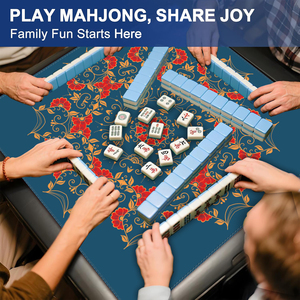 Tapis <span class=keywords><strong>de</strong></span> Mahjong Américain Moderne <span class=keywords><strong>de</strong></span> Luxe, Motifs Vibrants Vert Citron et Noir, Premium, Pliable, Portable, en Microfibre et Caoutchouc Naturel - Product Image 6