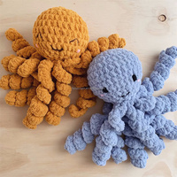 Vente en gros de poupées pieuvre au crochet faites à la main, jouets animaux marins au crochet personnalisés, jouets amigurumi pieuvre pour enfants