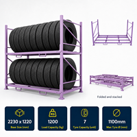 Étagère de stockage industrielle en acier robuste empilable JX Q235, avec poteaux pliables et revêtement en poudre, pour entrepôt