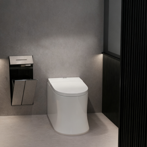 Soporte de esquina moderno todo en uno de acero inoxidable oculto para cepillos de <span class=keywords><strong>baño</strong></span> y cubo de basura para inodoro, nicho de pared - Product Image 2