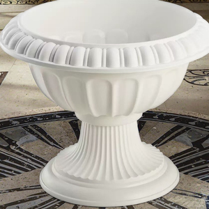 Mini maceta verde de resina de gran tamaño y diámetro grande, maceta de cerámica hidropónica, suculentas altas, jardín de plástico - Product Image 4