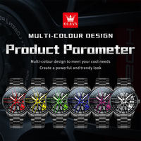 Montre pour homme OLEVS 9937, nouvelle mode, verre quartz analogique, acier inoxydable, décontractée, étanche, pour homme