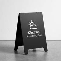 Panneau publicitaire extérieur étanche magnétique en forme de A pour trottoir, idéal pour la promotion des menus de restaurants et cafés