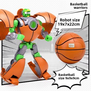 MingXiang Cross-border Basketball &amp; <strong>Football</strong> Deformation <strong>Robot</strong> Warrior Police Metal Model Toy for Boys Ages 8-13 - Product Image 1