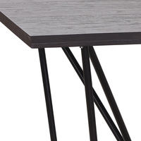 Échantillon gratuit Blanc Double Couche Noir Triangle Plexiglas Moderne En Fiber De Verre Bases Table À Manger En Verre Ovale