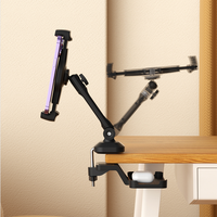 Soporte de Escritorio Metálico para Tablet y Teléfono Móvil, Ajustable, con Caja de Almacenamiento, OEM ODM, Mejor Venta