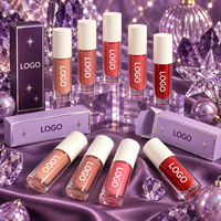 Rouge à lèvres liquide végétalien de Noël, 18 couleurs en gros, teinte nude mate hydratante, maquillage waterproof personnalisé pour votre marque