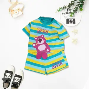 Çok sıcak Modern marka SUMIKIDS kızların giyim setleri hizmet High-End bebek kız Set kısa kollu moda Vietnam yüksek kalite