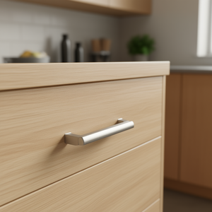 Poignée de tiroir en alliage d'aluminium nickel brossé argenté, pièces de meubles de cuisine, design minimaliste - Product Image 2