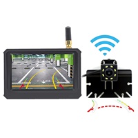Sistema de cámara de respaldo inalámbrica, monitor LCD integrado de 4,3 pulgadas, dinámico, ideal para coche, furgoneta, autobús, camión, etc.