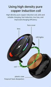 โคมไฟสร้างบรรยากาศ15W แบบชาร์จได้เร็วล้อมรอบโต๊ะเฟอร์นิเจอร์ตั้งโต๊ะแบบฝังตัว - Product Image 5