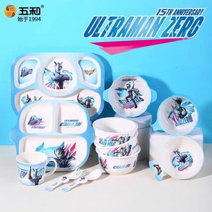 Five Ultraman Zero Kids Tableware Set Bpa Free Food Grade Melamine Bowls Cups For 6 Months Plus Children Dining - Product Image 5