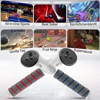 RGEEK Gameplay VR amélioré avec poignées étendues pour B-eat Saber Golf et les amateurs de tennis pour Meta Quest 3