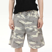 Nouveau short en jean baggy Y2K tendance pour homme – Fabrication sur mesure – Short cargo camouflage streetwear d'été pour homme