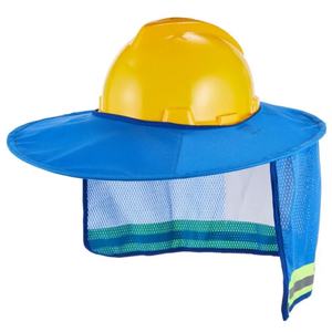 ผ้าคลุมหมวกนิรภัยแบบปรับแต่งได้พร้อมผ้าคลุมกันแดดระบายอากาศ หมวกกันแดดสะท้อนแสงสำหรับฤดูร้อน ผ้าคลุมกันรังสียูวีแบบสะท้อนแสงพร้อมโลโก้แบบกำหนดเอง - Product Image 4
