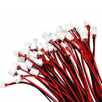 كابل موصل PH2.0 2P مع طرفية PHR-2، سلك نحاسي أحمر وأسود 22AWG بغلاف سيليكون، كابل موصل PH بطول مخصص