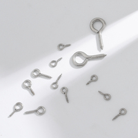 100 pièces/sac petits minuscules Mini épingles à œil crochets oeillets vis fileté or fermoirs crochets résultats de bijoux pour faire du bricolage